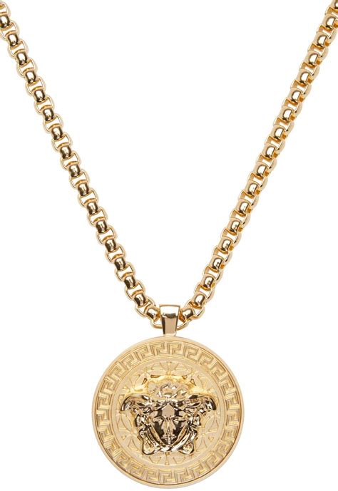 versace real gold chains for men|14k Gold Versace pendant.